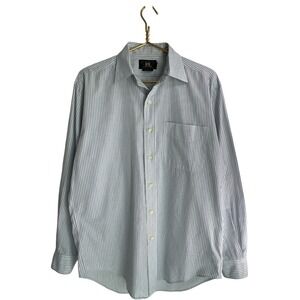 RRL Ralph Lauren Striped Shirt Mens S White Blue Heritage Long Sleeve RARE